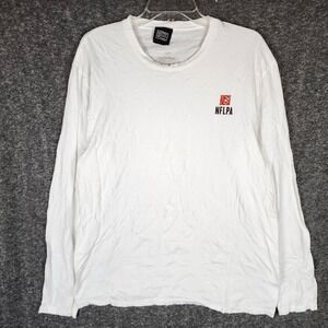 NFL Fanatics Pro Line Long Sleeve T-Shirt Mens L White NFLPA Football EUC